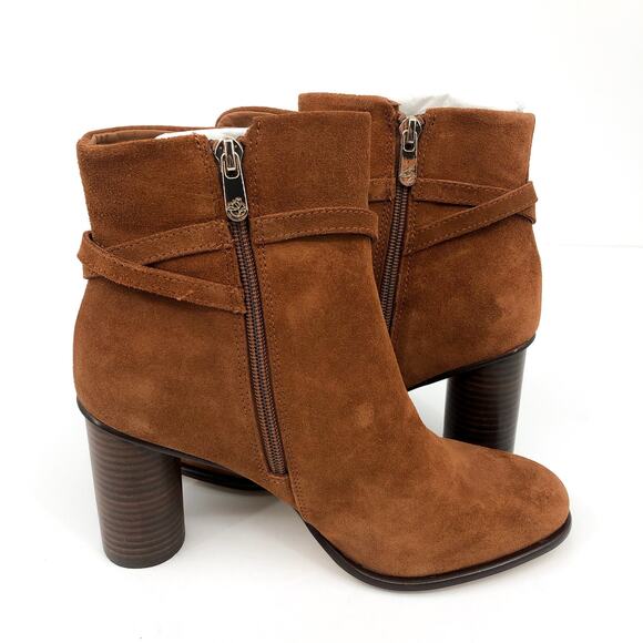 DRAPER JAMES Womens Tegan Ankle Boot Size 8 Cognac Brown Leather NWOB - Picture 4 of 11